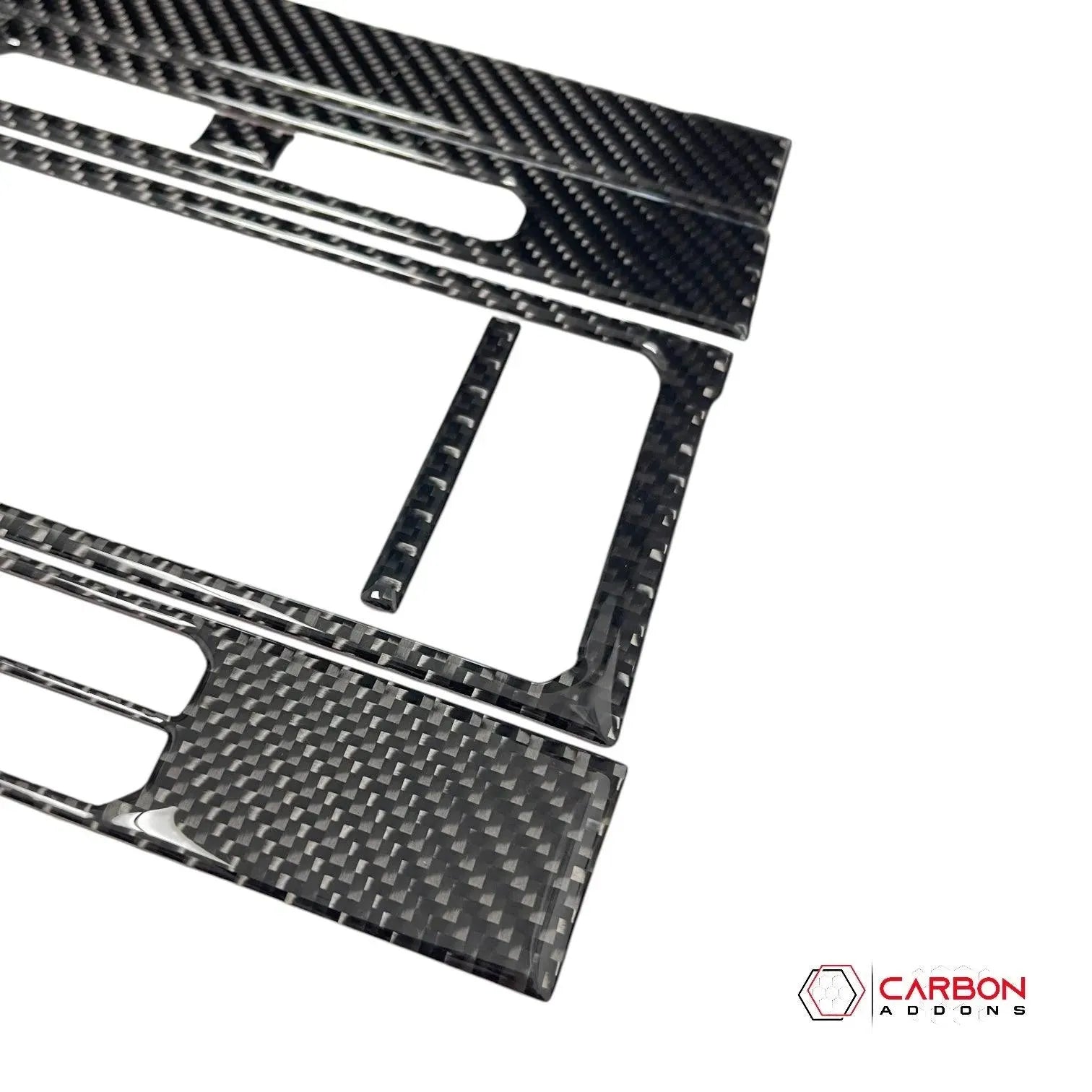 [7pcs] Real Carbon Fiber Infotainment Radio Trim Overlay | 2015-2020 F150