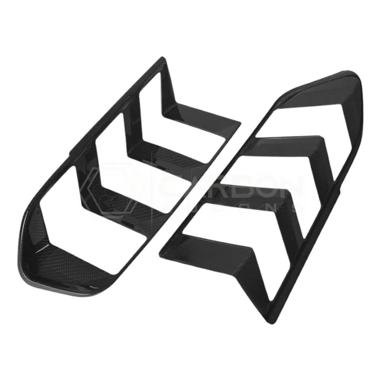 Real Carbon Fiber Taillight Trim Covers for 2024+ Ford Mustang