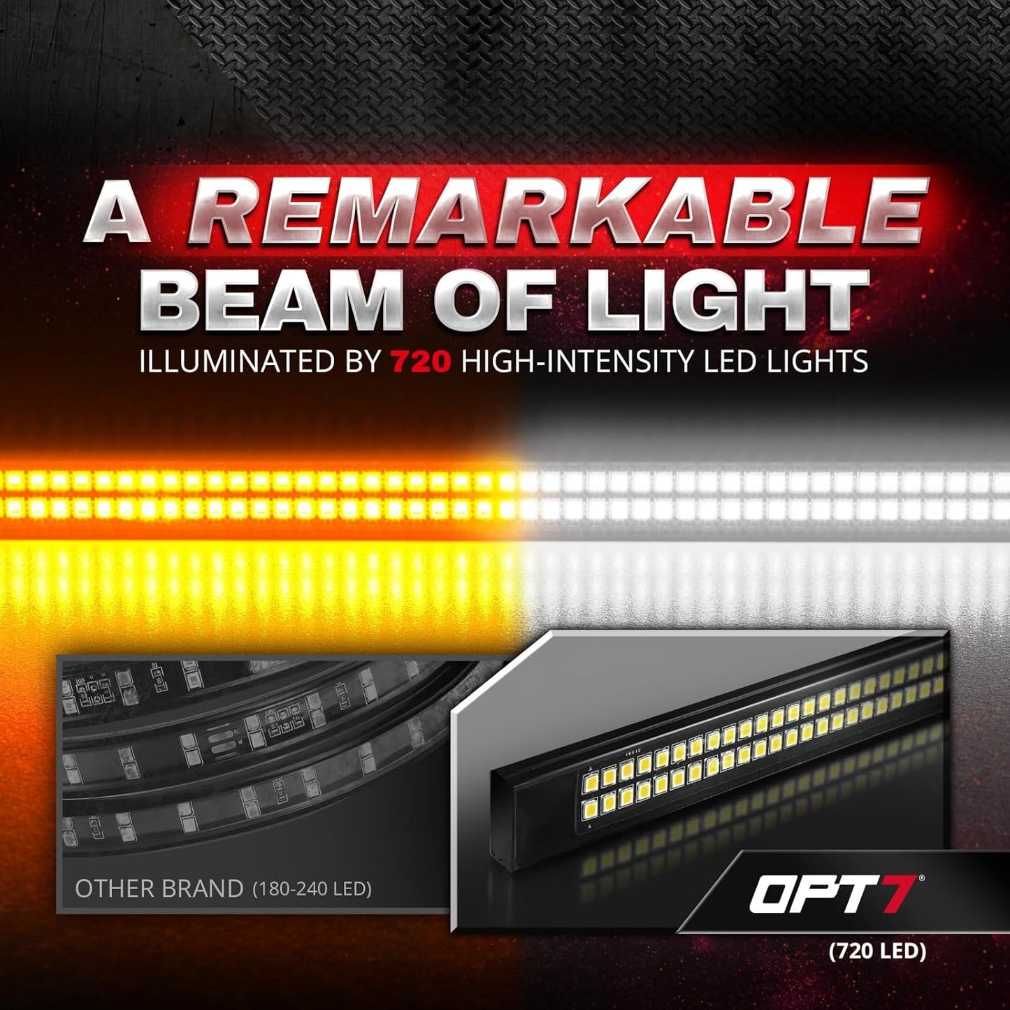 60-Inch Double Row LED Tailgate Warning Light Bar