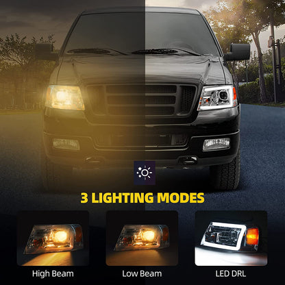 2004-2008 Ford F150 Drl Chrome Housings