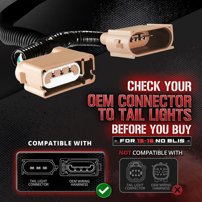OPT7 Redline Easy Connect Tail Light Harness for Ford F150 15-18