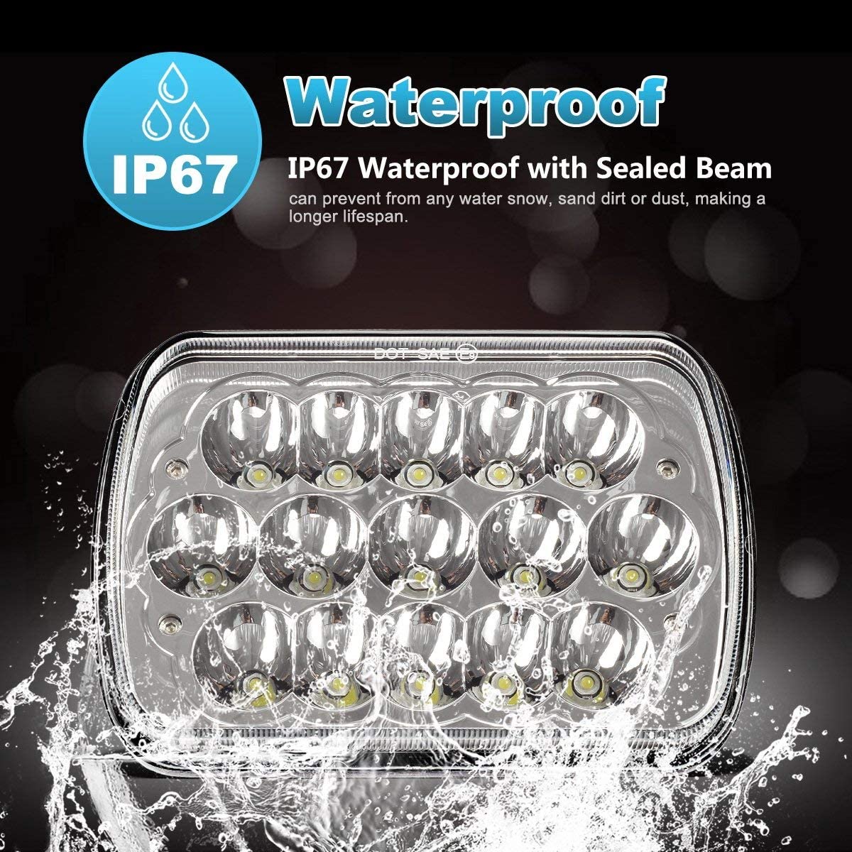 5x7 7x6 Rectangle Headlights