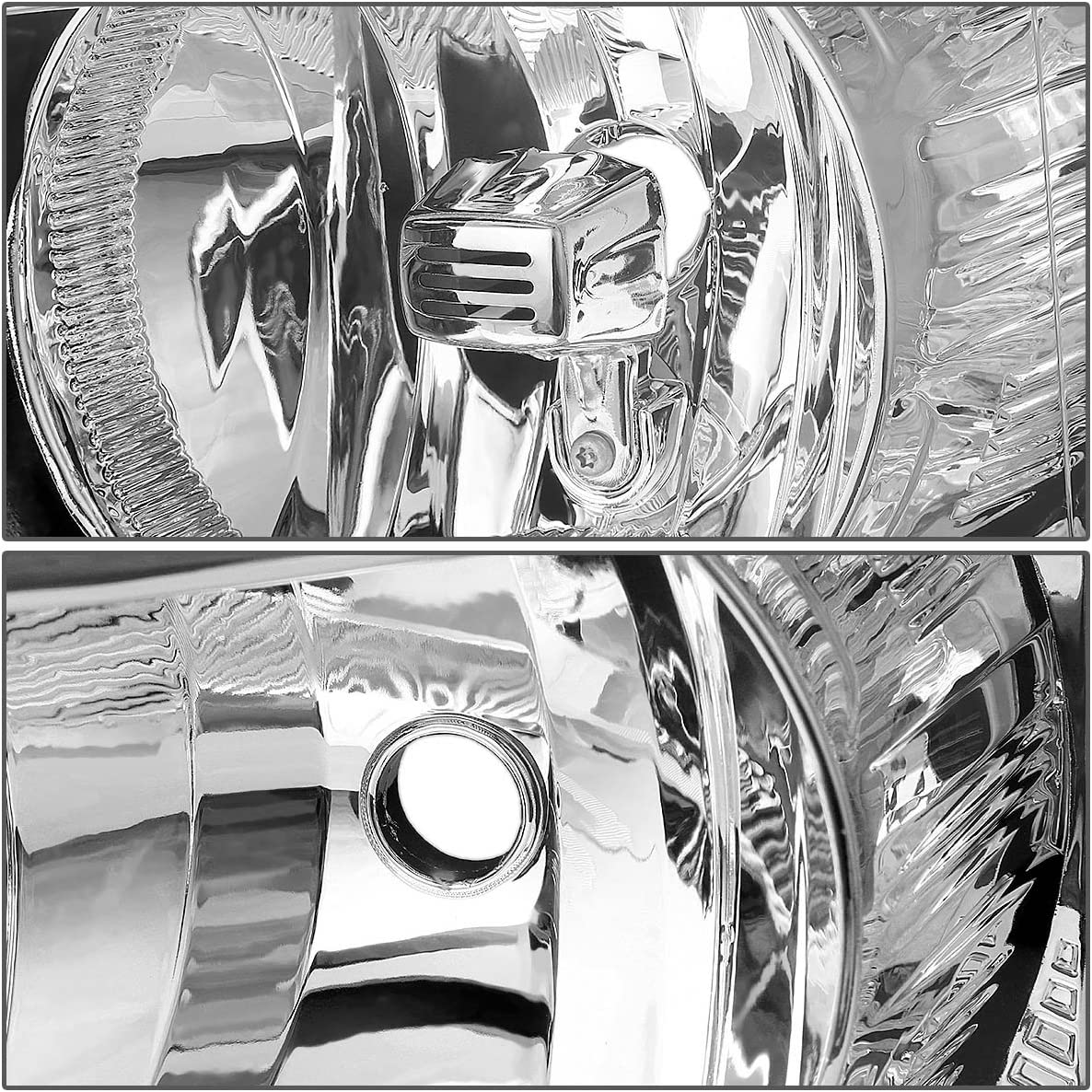 Dna Motoring Hlohcsil07chcl1 Chrome Housing Headlights Compatible With 0713 Silverado 15002500 Hd 3500 1500