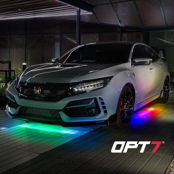 AURA Exterior Pack Bundle (Grille LED Kit - Bluetooth Enabled APP + DreamColor Underglow LED Kit + Photon RGB Rock Light Kit)