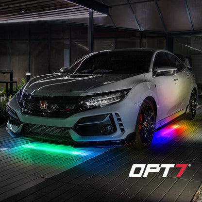AURA Exterior Pack Bundle (Grille LED Kit - Bluetooth Enabled APP + DreamColor Underglow LED Kit + Photon RGB Rock Light Kit)