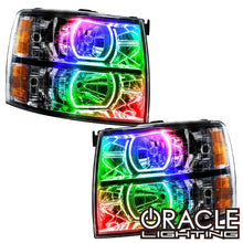 ORACLE Lighting 2007-2013 Chevrolet Silverado Pre-Assembled LED Square Style Halo Headlights - (Black Housing)