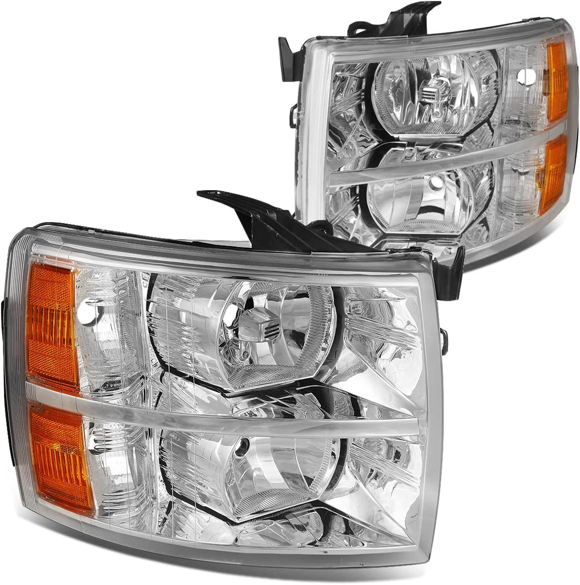 DNA Motoring HL-OH-034-CH-AM Headlight Assembly (Driver and Passenger Side)