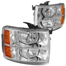 Dna Motoring Hlohcsil07cham Chrome Amber Headlights Compatible With 0713 Silverado 15002500 Hd 3500 1500