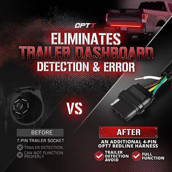 Ford F150 Tailgate LED Light Bar Bundle: Redline Parlux LED Tailgate Light Bar with F150 Quick Connect Harness Kit