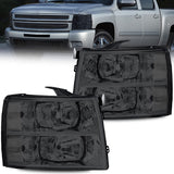 MOSTPLUS Headlight Assembly Compatible with Chevy Chevrolet Silverado 1500 2500 3500 with Black Housing, Clear Lens, Amber Reflector