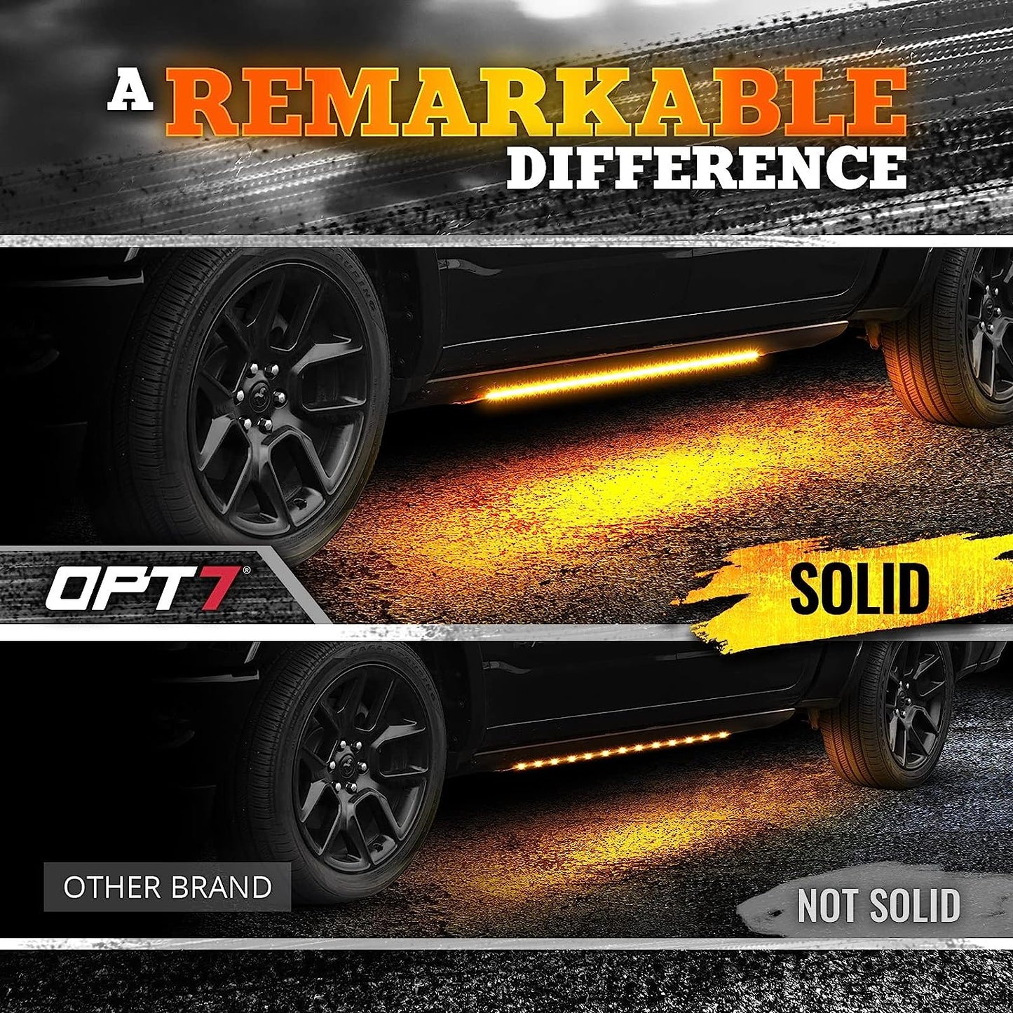 AURA LED Lighting Kit for Truck Bundle (DreamColor Underglow LED Kit - Remote Control + Tailgate Triple Light Bar + Sidekick LED Kit)