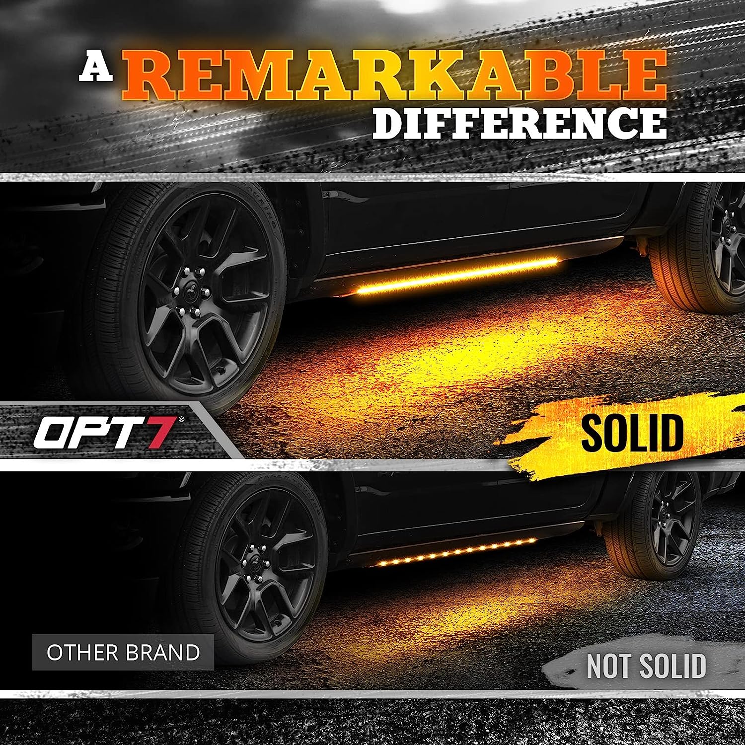 AURA LED Lighting Kit for Truck Bundle (DreamColor Underglow LED Kit - Remote Control + Tailgate Triple Light Bar + Sidekick LED Kit)