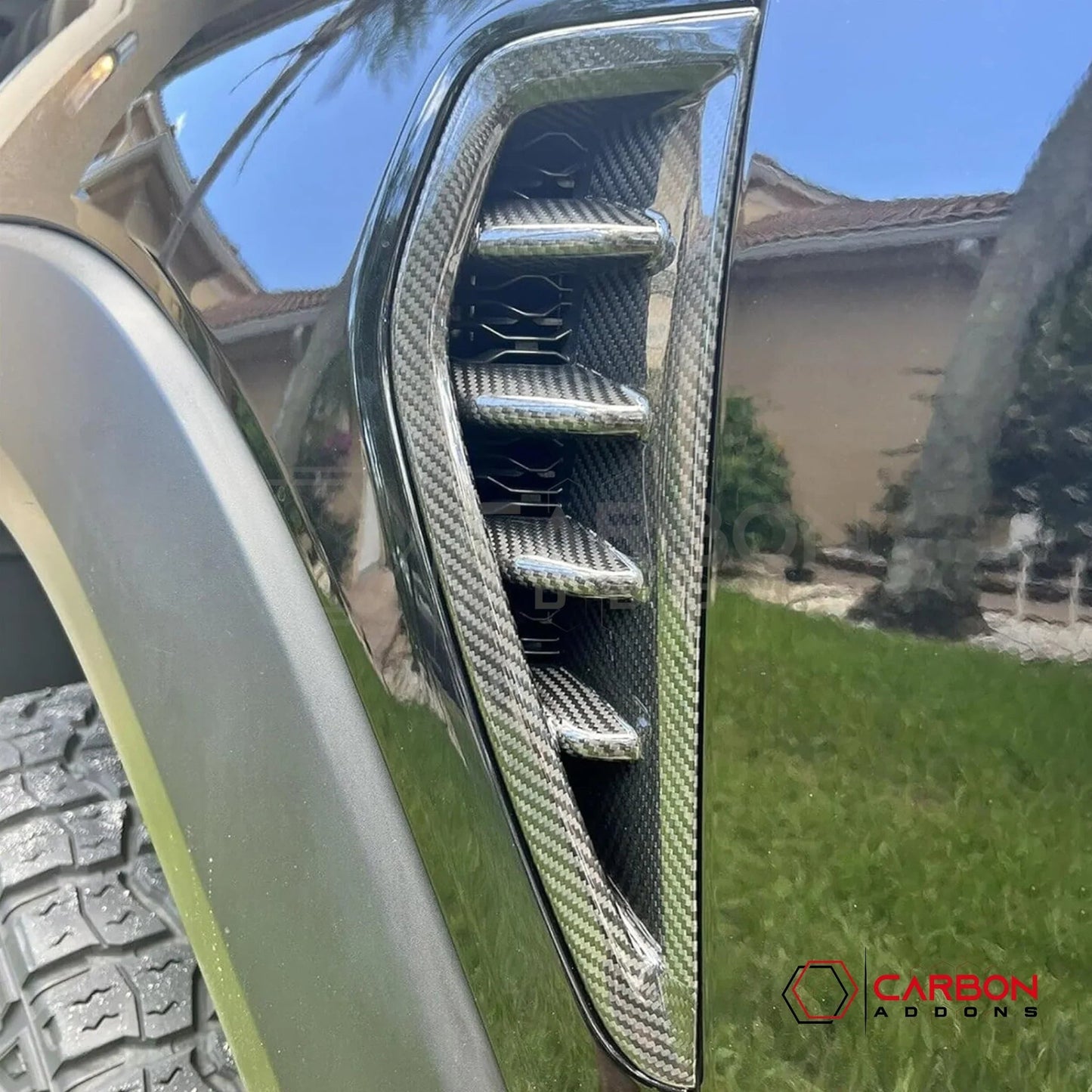 RAM TRX/RHO 2021+ Exterior Fender Vents Hard Carbon Fiber Covers
