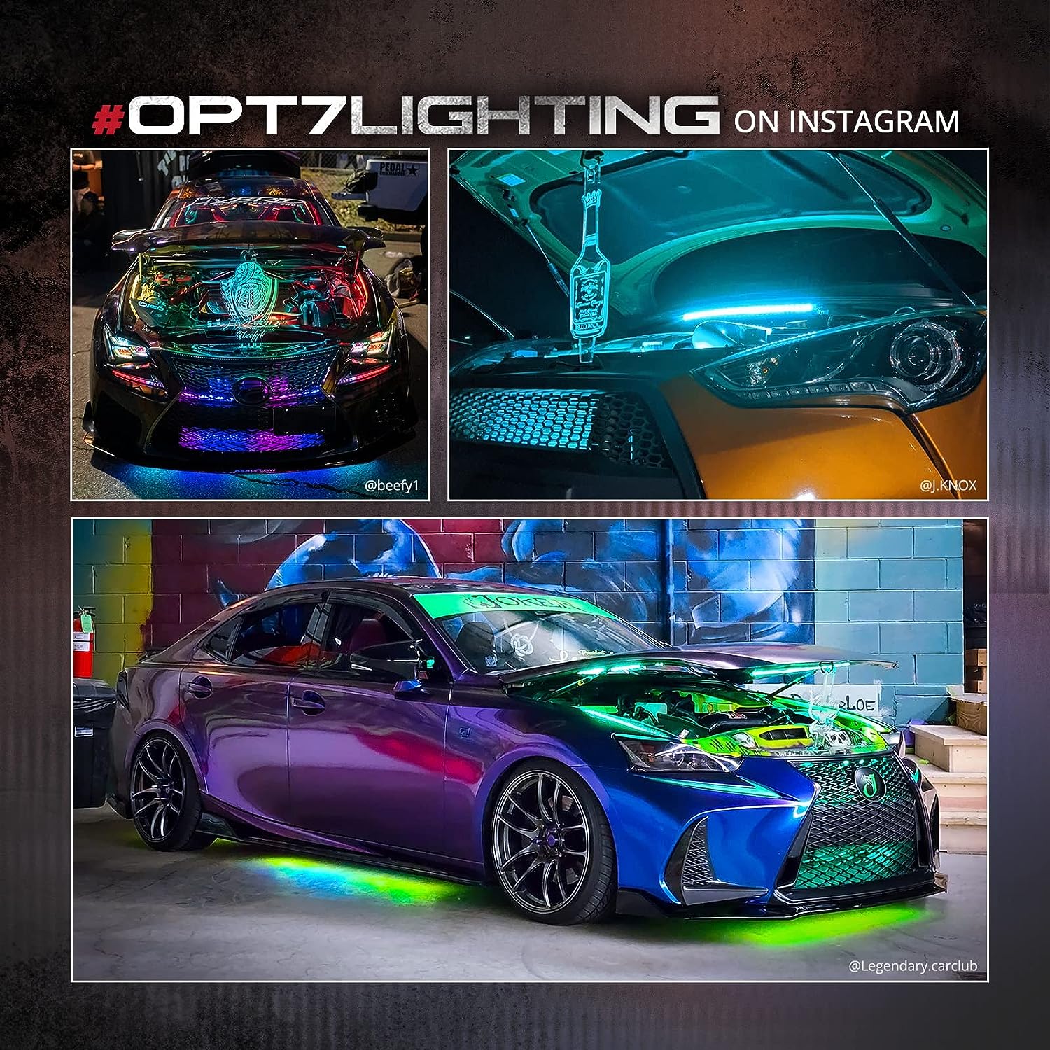 AURA Under The Hood Bundle ( Interior LED Kit + Engine Bay LED Kit + Grille LED Kit ) - Remote Control