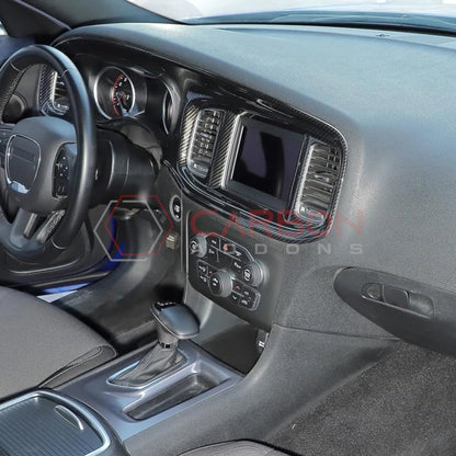 Dodge Charger 2015-2023 Real Carbon Fiber Dashboard and AC Vent Trim Covers