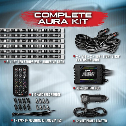 AURA LED Interior Ambient Lighting Kit - Remote Control Full Color Spectrum