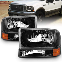 Amerilite For Ford Super Duty F250 F350 F450 F550 Excursion Chrome Factory Style Replacement Headlights Wbumper Corner Set Passenger And Driver Side