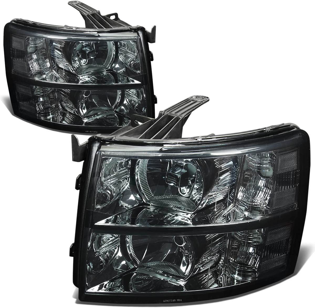 Dna Motoring Hlohcsil07smcl1 Smoke Lens Headlights Compatible With 0713 Silverado 1500