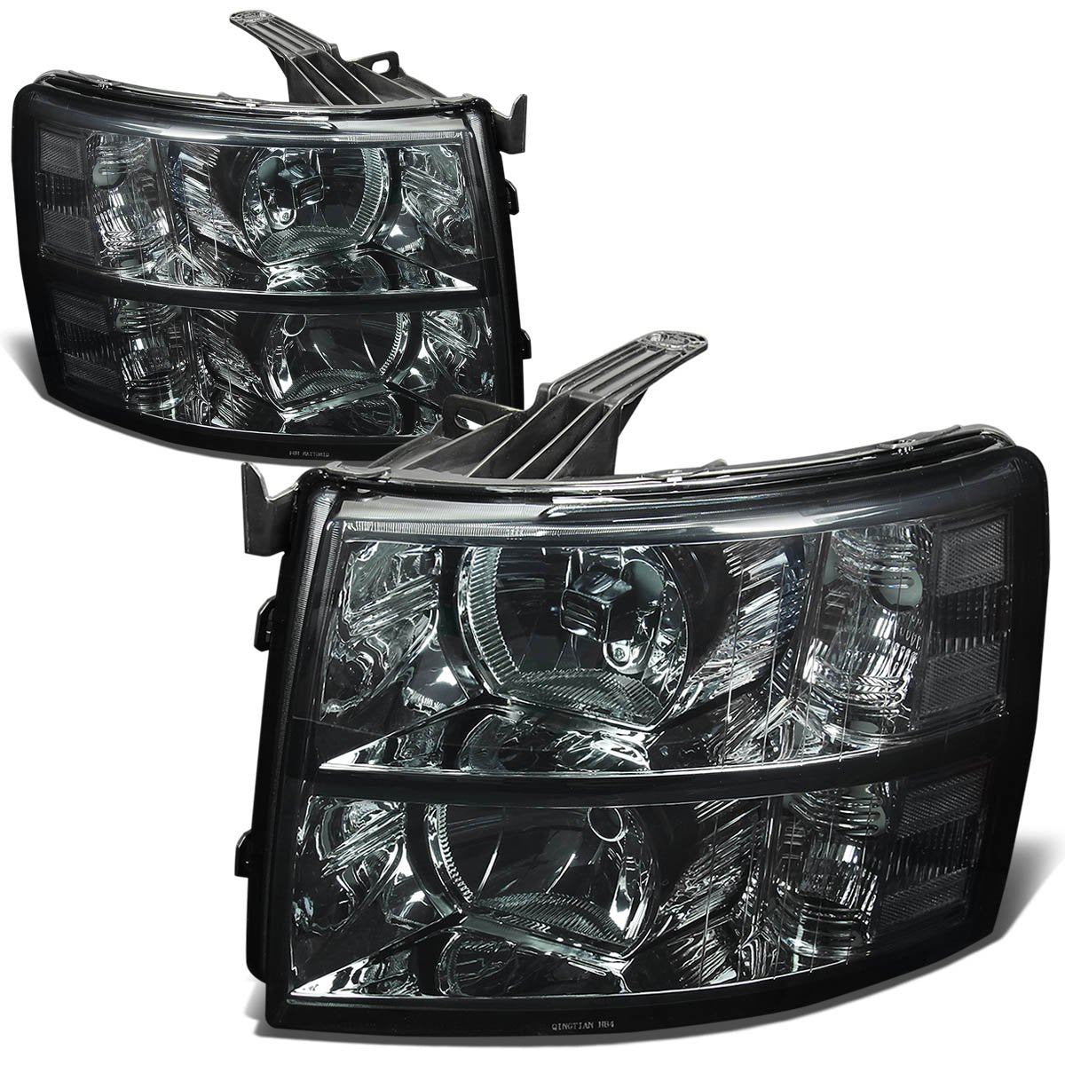 Dna Motoring Hlohcsil07smcl1 Smoke Lens Headlights Compatible With 0713 Silverado 1500