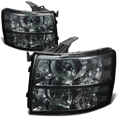 Dna Motoring Hlohcsil07smcl1 Smoke Lens Headlights Compatible With 0713 Silverado 1500