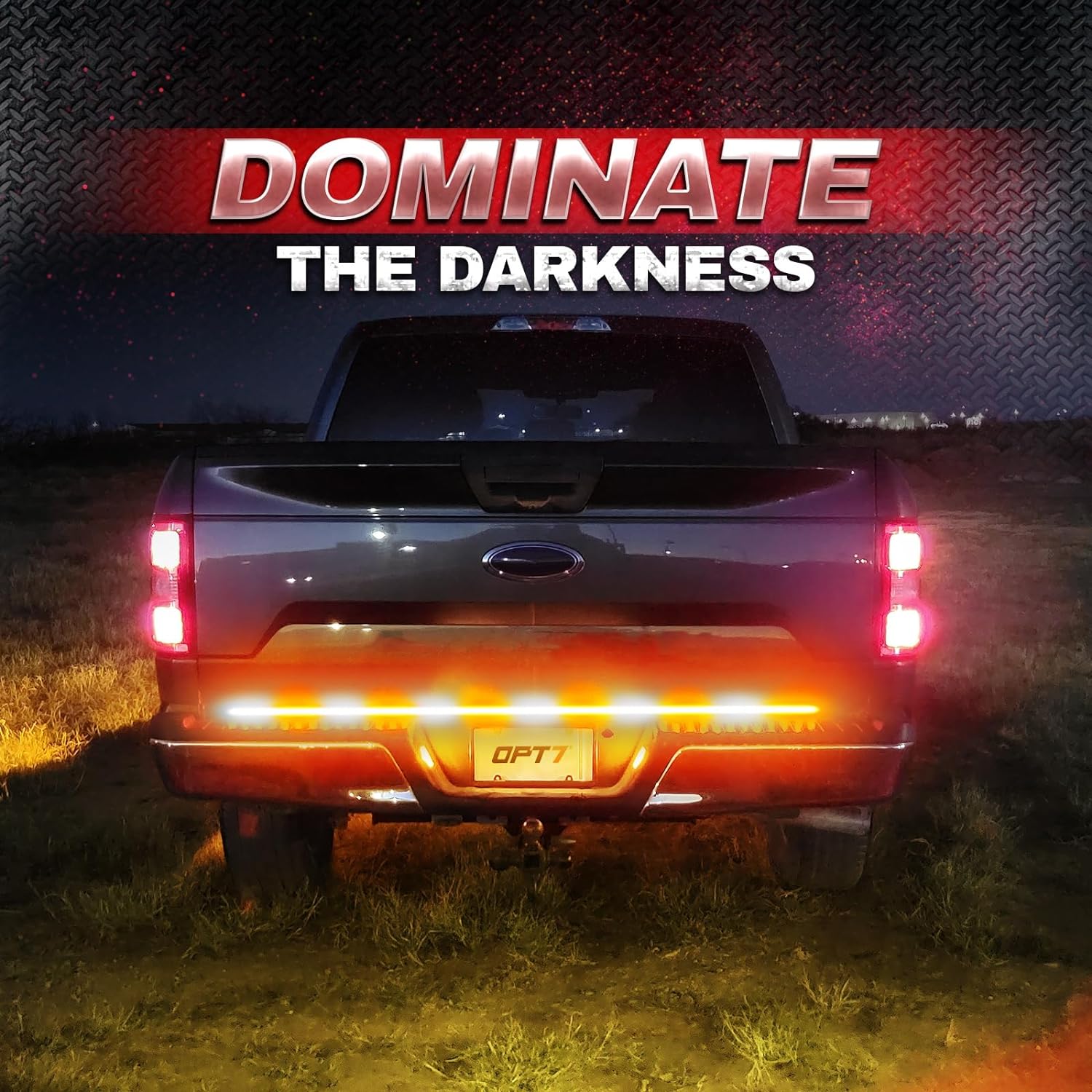 60-Inch Double Row LED Tailgate Warning Light Bar