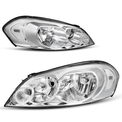 Autosaver88 Headlights Assembly Pair Compatible With 0613 Chevrolet Impala 1416 Chevy Limited 06 07 Monte Carlo Headlamp Replacement Chrome Housing Reflector A Clear Lens Oe