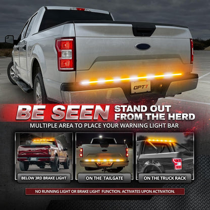 60-Inch Double Row LED Tailgate Warning Light Bar