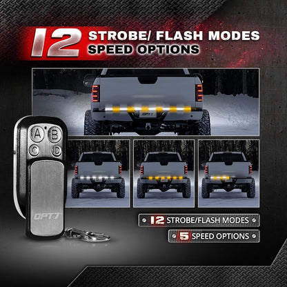 60-Inch Double Row LED Tailgate Warning Light Bar