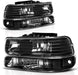 Autosaver88 Headlights Assembly Compatible With 19992002 Chevrolet Silverado 20012002 1500 2500 1500hd 2500hd 3500 20002006 Tahoe Suburban Lights In Bumpers