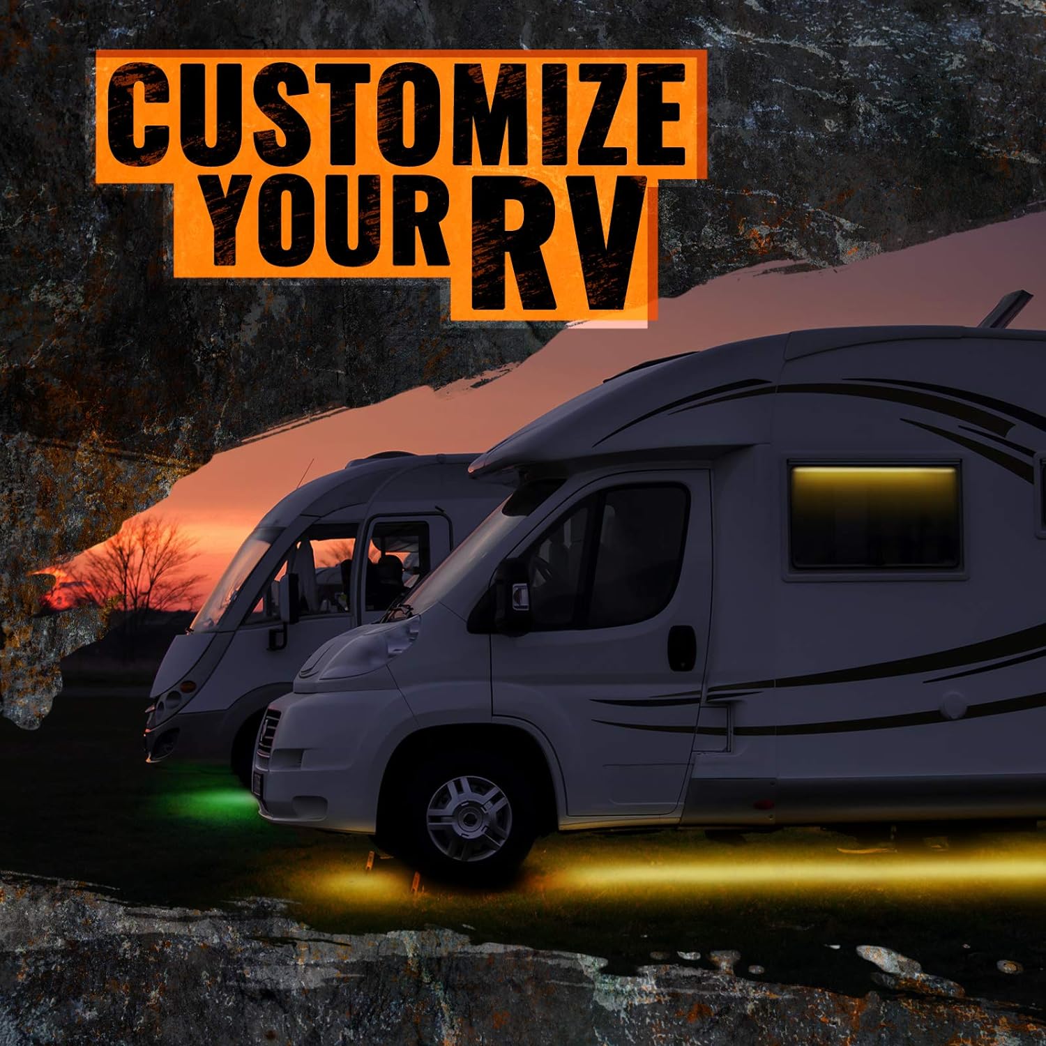 AURA Aluminum Underglow Bar Waterproof Connector With Extension Wire