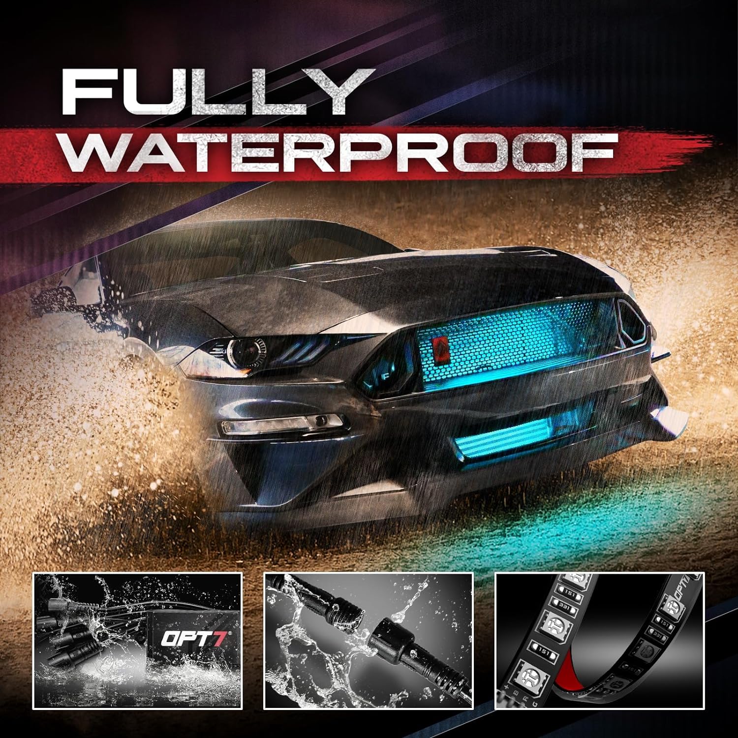 AURA Exterior Pack Bundle (Grille LED Kit - Bluetooth Enabled APP + DreamColor Underglow LED Kit + Photon RGB Rock Light Kit)
