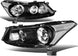 Halogen Model Factory Style Headlight Assembly Compatible With 0812 Honda Accord Sedan 4door Driver Passenger Side Chrome Housing Amber Corner