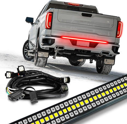 OPT7 Redline Triple Tailgate Light Bar 48" Bundle for Chevy Silverado-GMC Sierra 1500 19-21