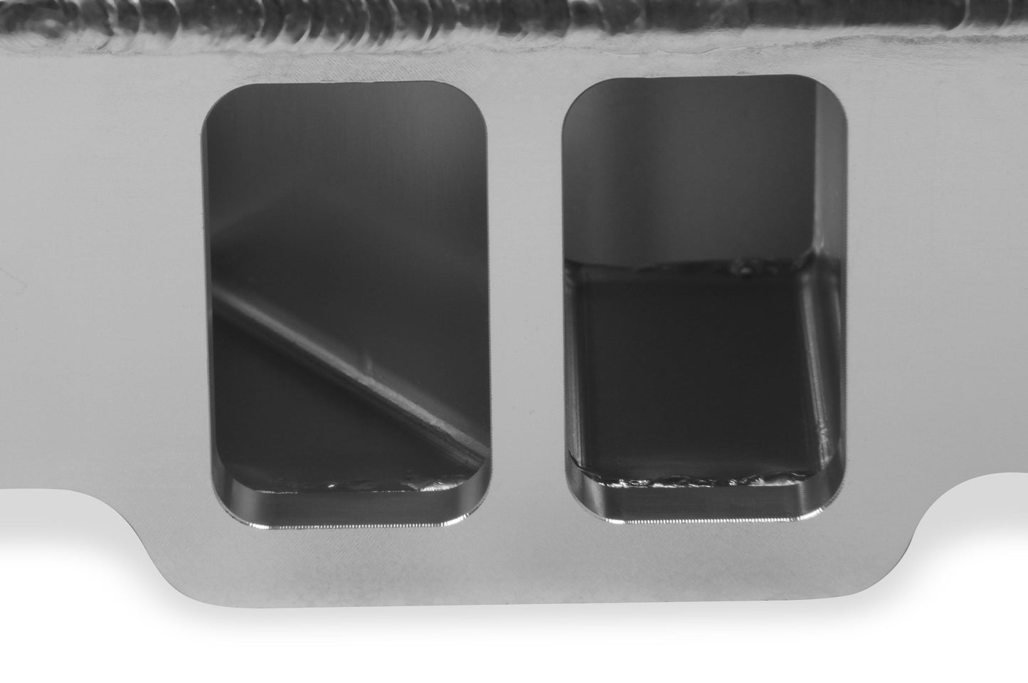 Sheet Metal Fabricated Intake Manifold SBC Single Plane Carbureted Silver with Sniper Logo