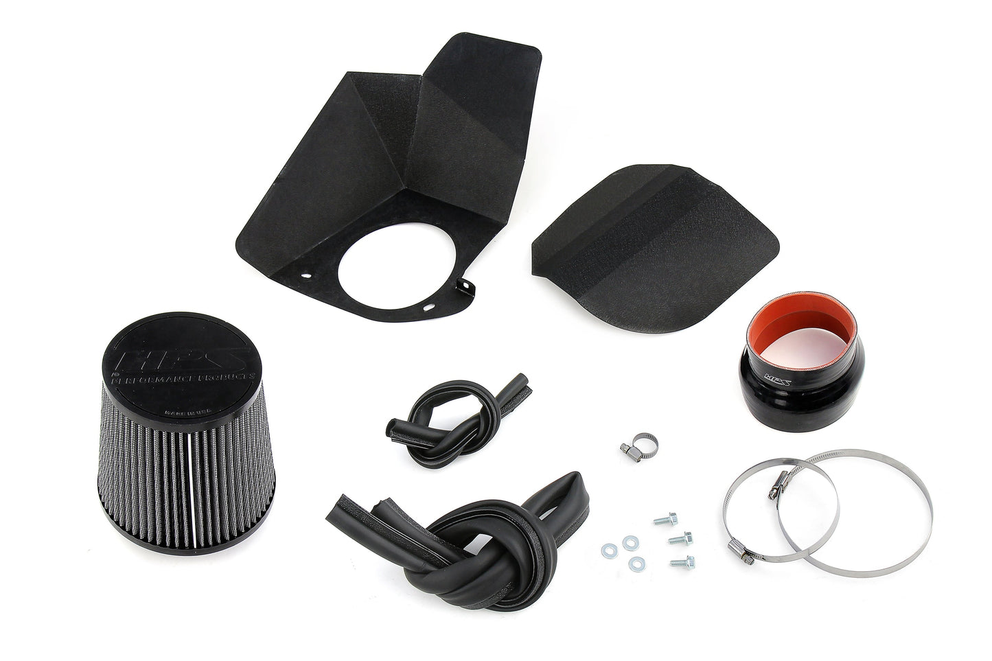 HPS Air Intake with Heat Shield, Dodge 2019-2023 Charger Hellcat 6.2L V8 Supercharged, 827-681