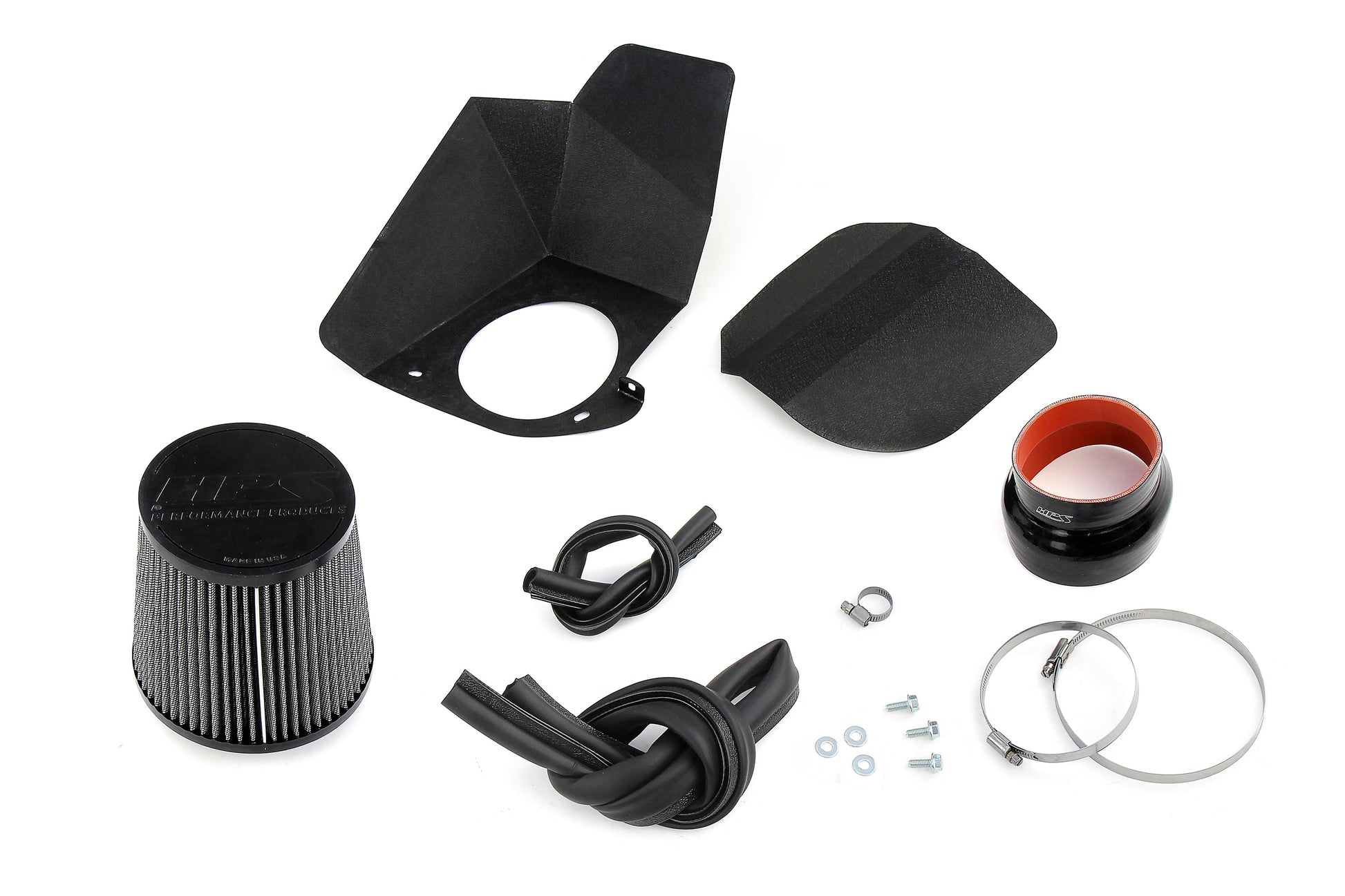 HPS Air Intake with Heat Shield, Dodge 2019-2023 Charger Hellcat 6.2L V8 Supercharged, 827-681