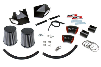 HPS Shortram Air Intake Kit 2011-2013 Infiniti M56 5.6L V8, Includes Heat Shield, 827-688