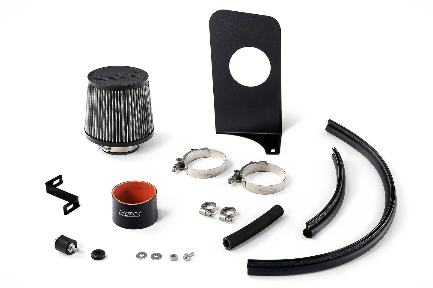 HPS Air Intake Kit with Heat Shield, 2003-2006 Honda Accord 2.4L without MAF sensor, 827-737