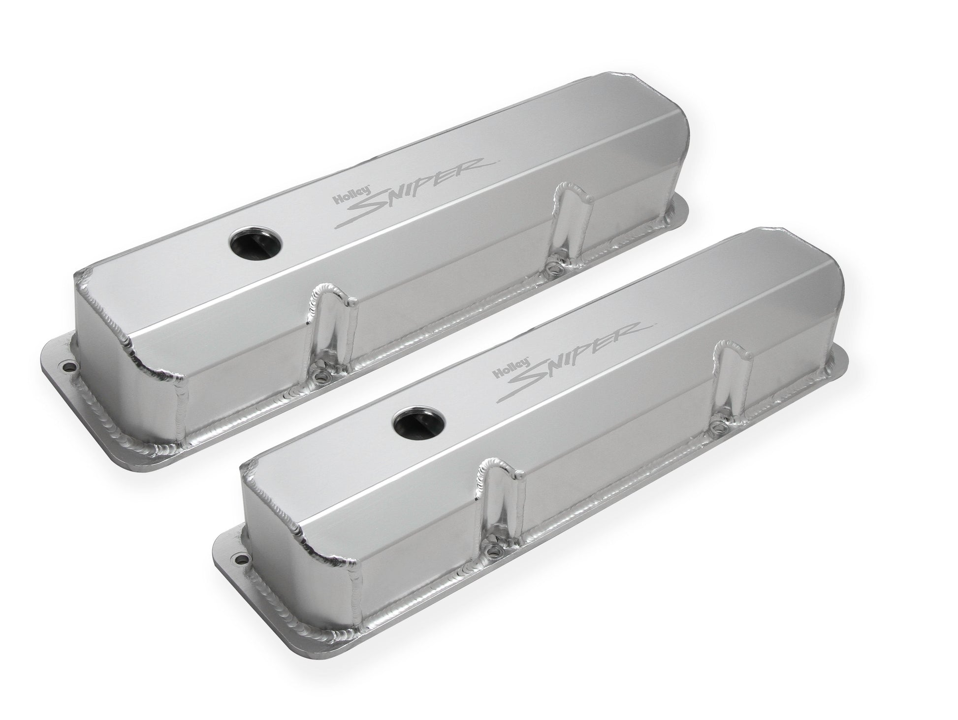 Sniper Valve Cover - Fabricated Aluminum - Ford FE - Tall - Natural Anodized