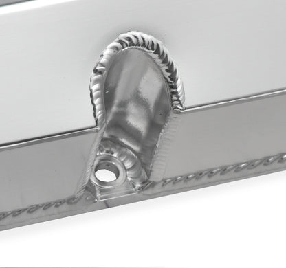 Sniper Valve Cover - Fabricated Aluminum - SBC - Perimeter Bolt - Flat Top - Natural Anodized