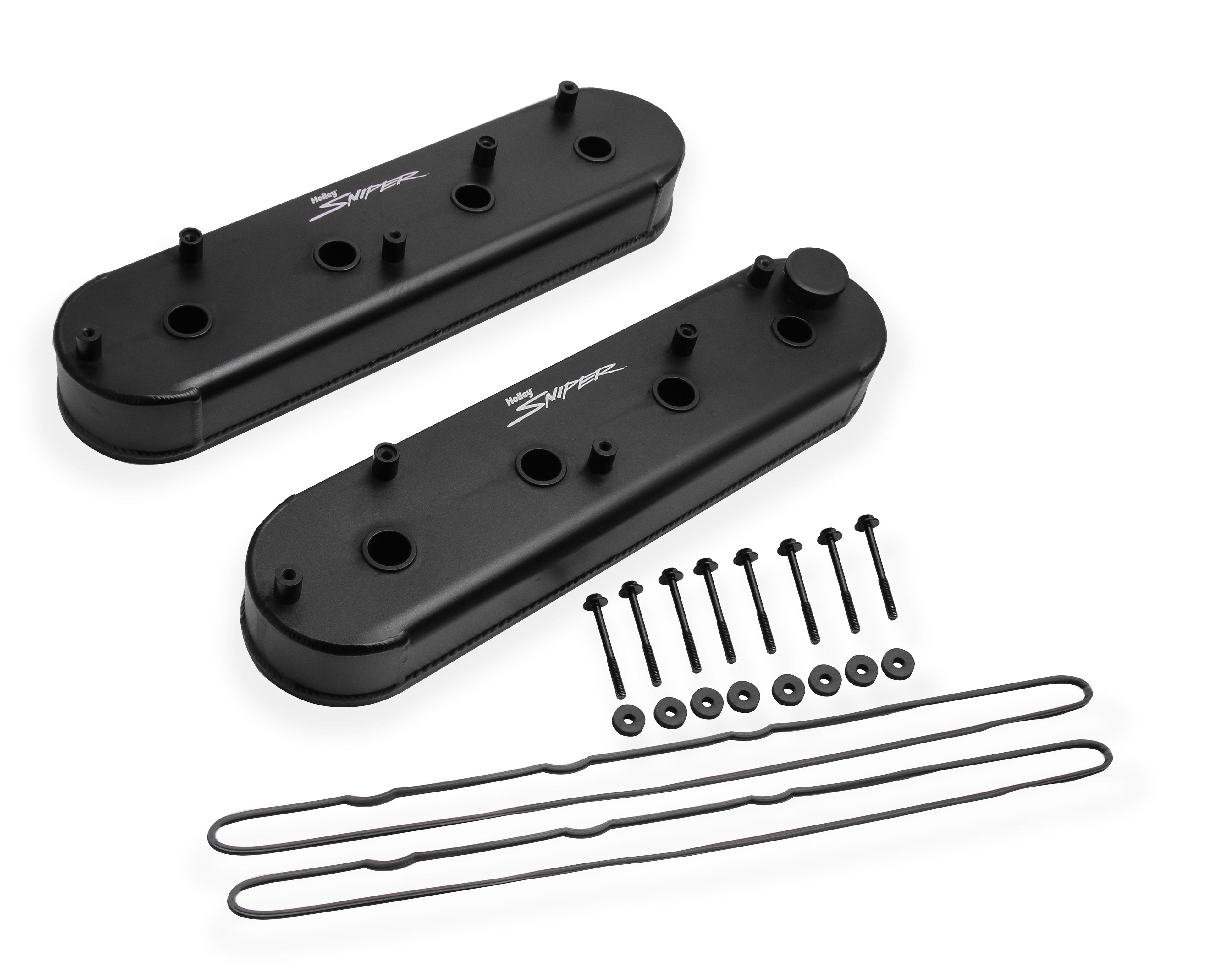 Sniper Valve Cover - Fabricated Aluminum - GM LS Engines - Satin Black by The Tuner Store