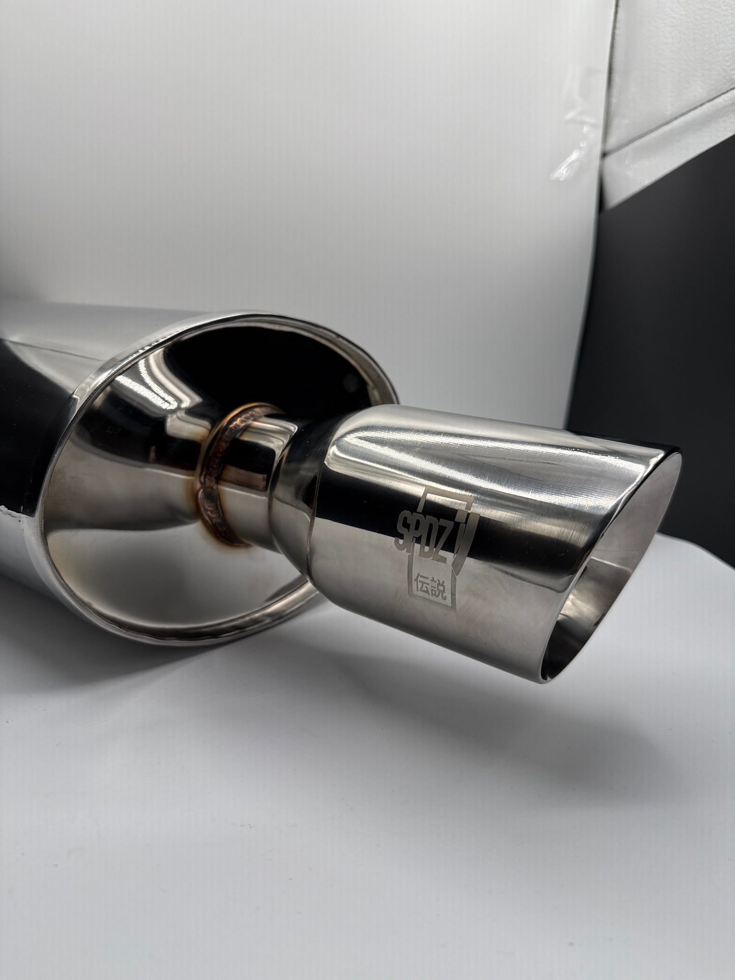 SPDZ1 World Spec 2.5 Inch Muffler Oval 2.5" Inlet 3.5" Outlet