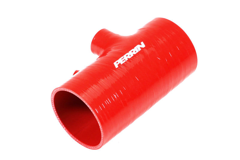 Perrin [22-24 WRX] Red 3in Turbo Inlet Hose w/ Nozzle | Short