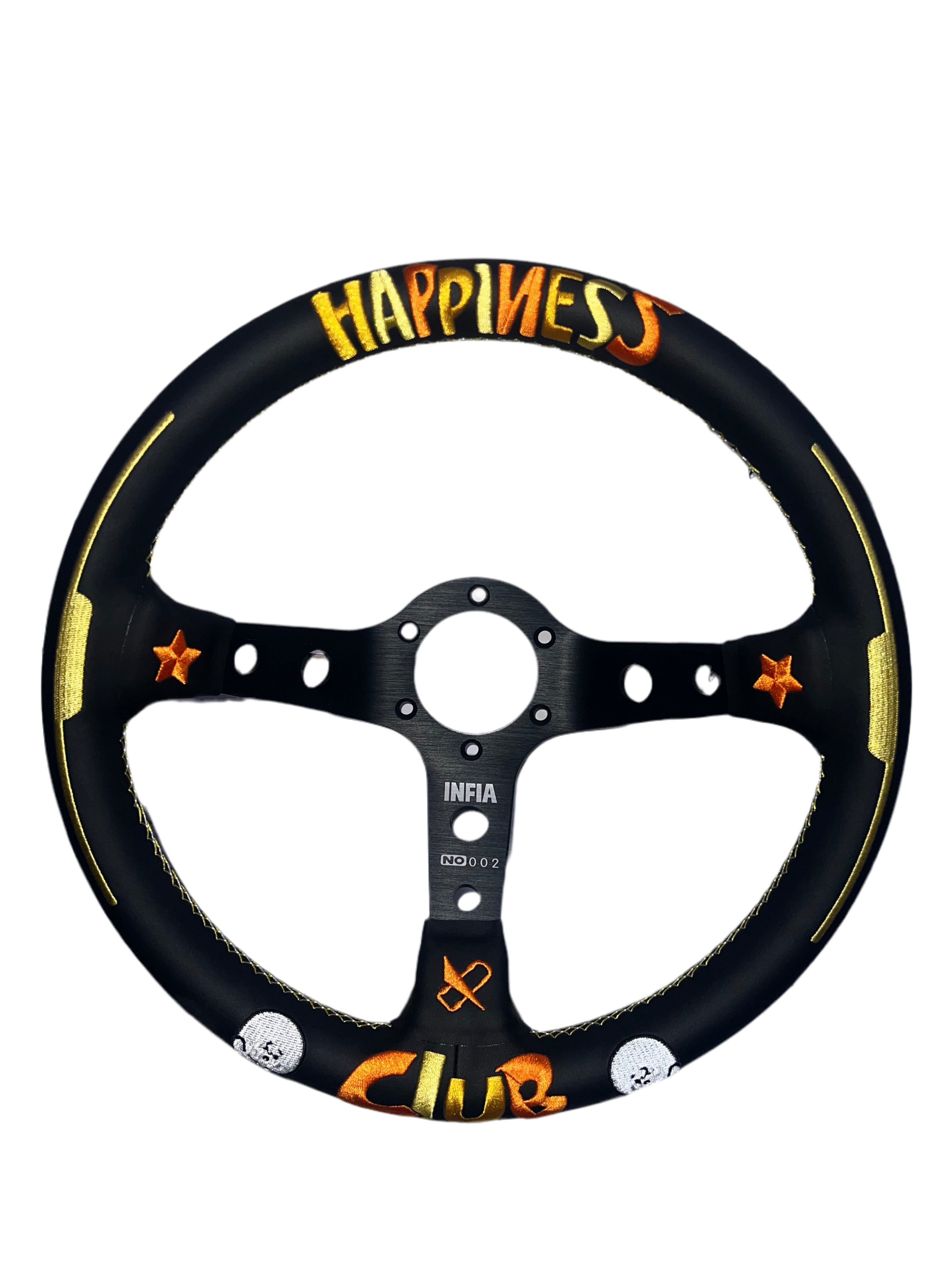 2nd option racing Happiness club steering wheel