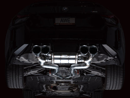 AWE Tuning 23-24 BMW G87 M2 SwitchPath Edition Exhaust - Chrome Silver Tips 3025-42487