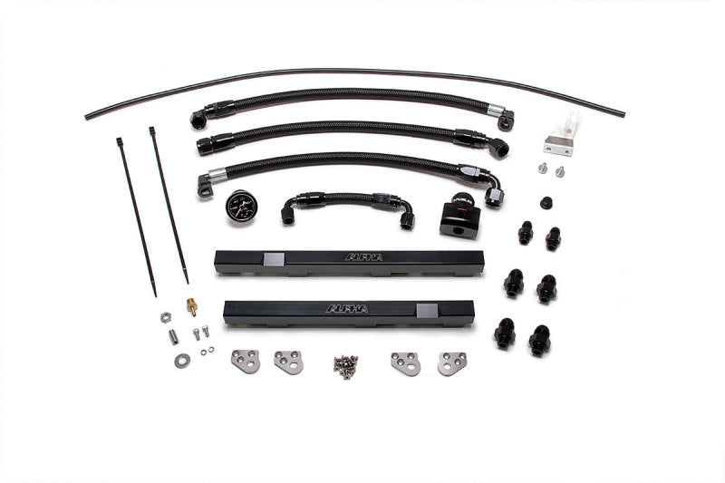 AMS Performance 2009+ Nissan GT-R R35 Alpha Fuel Rail Kit w/Regulator - Black ALP.07.07.0002-1