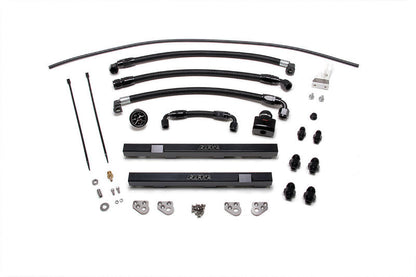 AMS Performance 2009+ Nissan GT-R R35 Alpha Fuel Rail Kit w/Regulator - Black ALP.07.07.0002-1
