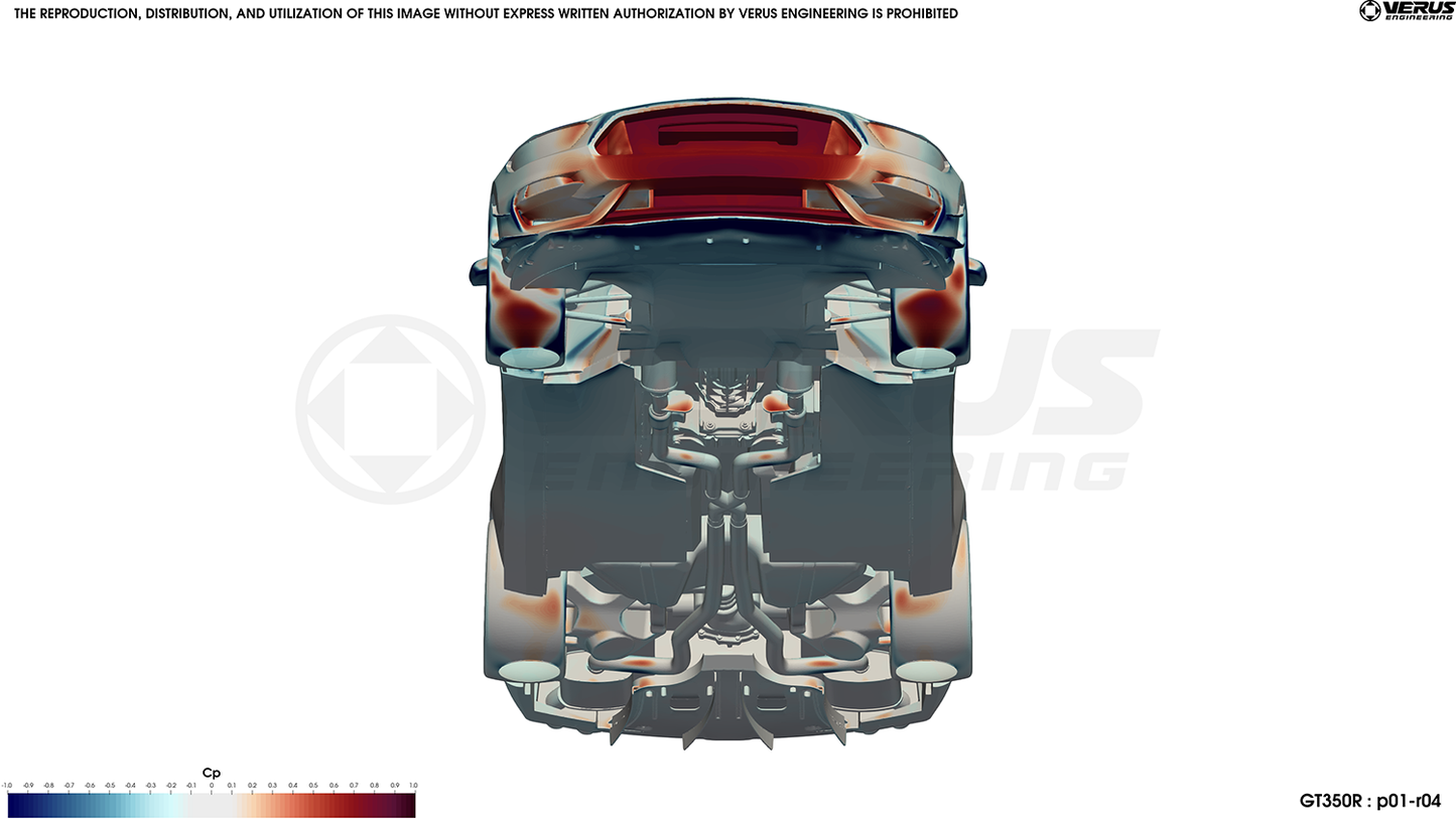 Rear Diffuser Strake Kit - Ford Musang Shelby GT350 and GT350R