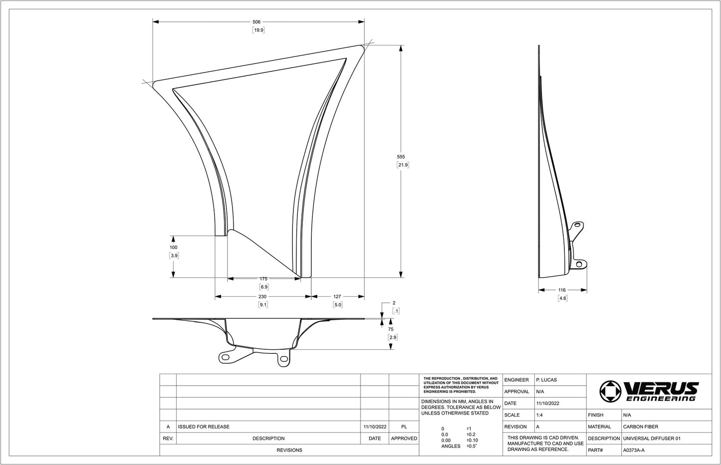 CZF Diffuser Set - Front Splitter Tunnel Set