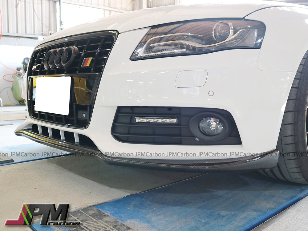DP Style Carbon Fiber Front Add-on Lip Fits For 2009-2012 Audi A4 B8 Pre-facelift with Standard Package Only